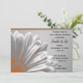 Oranje Floral Highlight Vrijgezellenfeest Kaart (Staand voorkant)