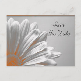 Oranje Floral Highlight Wedding Save the Date Aankondigingskaart