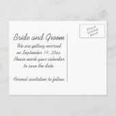 Oranje Floral Highlight Wedding Save the Date Aankondigingskaart (Achterkant)
