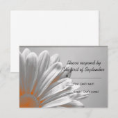 Oranje Floral Highlights Wedding RSVP Response (Voorkant / Achterkant)