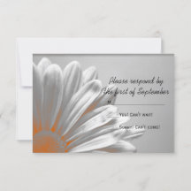 Oranje Floral Highlights Wedding RSVP Response