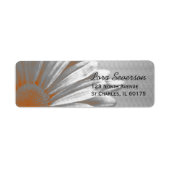 Oranje Floral Hoogtepunt het Adres van de Terugkee Etiket (Voorkant)