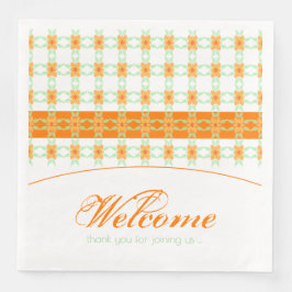 Oranje Floral Large Servet