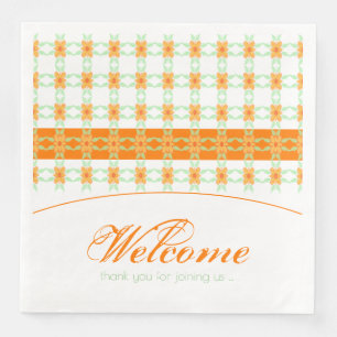 Oranje Floral Large Servet