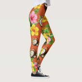 Oranje Floral Leggings (Rechts)