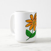 Oranje Floral Love Grows Koffiemok (Voorkant links)