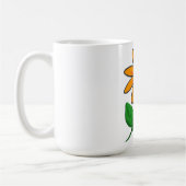 Oranje Floral Love Grows Koffiemok (Links)