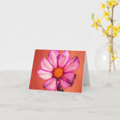 Oranje Floral Notecard Kaart (Gele Bloem)