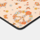 Oranje Floral Patroon Bureaumat (Hoek)