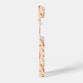Oranje Floral Patroon iPhone Hoesje (Linkerkant)