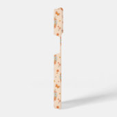 Oranje Floral Patroon iPhone Hoesje (Rechterkant)