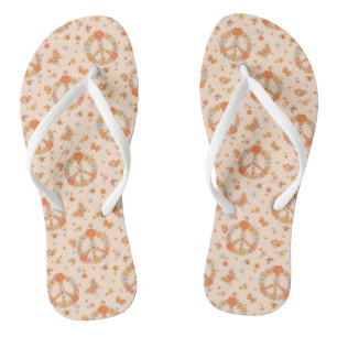 Oranje Floral Patroon Teenslippers