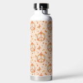 Oranje Floral Patroon Waterfles (Links)