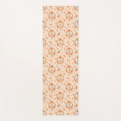 Oranje Floral Patroon Yogamat (Voorkant)