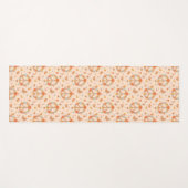Oranje Floral Patroon Yogamat (Voorkant (horizontaal))
