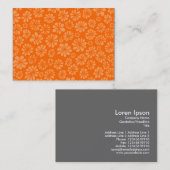 Oranje Floral Visitekaartje (Voorkant / Achterkant)