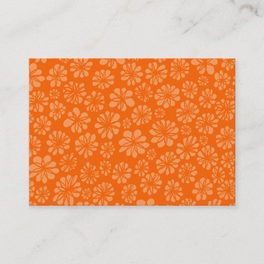 Oranje Floral Visitekaartje (Voorkant)