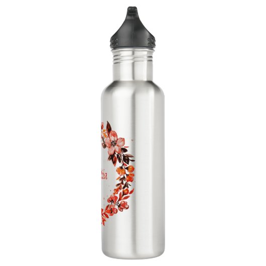 Oranje Floral Waterfles (Rechts)