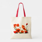 Oranje Floral Waterverf Bright bruidsmeisje Tote Bag (Achterkant)