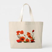 Oranje Floral Waterverf Bright Weddings 2023 Grote Tote Bag (Achterkant)
