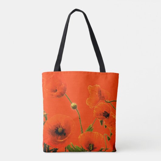 Oranje Floral Weddenschap Bridesmaid Gift Custom C Tote Bag (Achterkant)