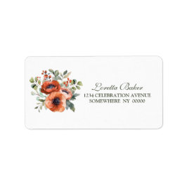 Oranje Floral Wedding Etiket