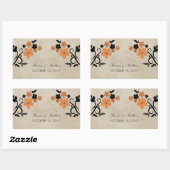 Oranje Floral Wedding Stickers (Vel)