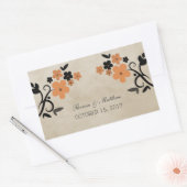 Oranje Floral Wedding Stickers (Envelop)