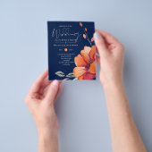 Oranje Floral Wedding van de laagste begrotingsmar Flyer (Hand)