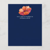 Oranje Floral Wedding van de laagste begrotingsmar Flyer (Achterkant)