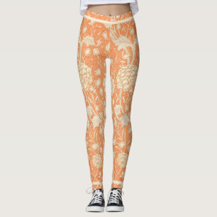 Oranje Floral William Morris Leggings