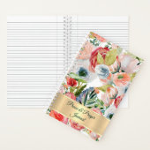 Oranje florale dagboek met roze en gebeden notitieboek (Binnen)