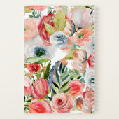 Oranje florale dagboek met roze en gebeden notitieboek (Achterkant)