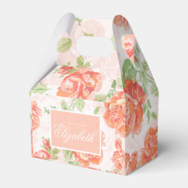 Oranje floreel roos gunstige doos bedankdoosjes