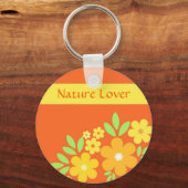 Oranje floreel - Sleutelhanger (Voorkant)