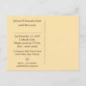 Oranje florettes Dinner Party nodigt Briefkaart ui (Achterkant)