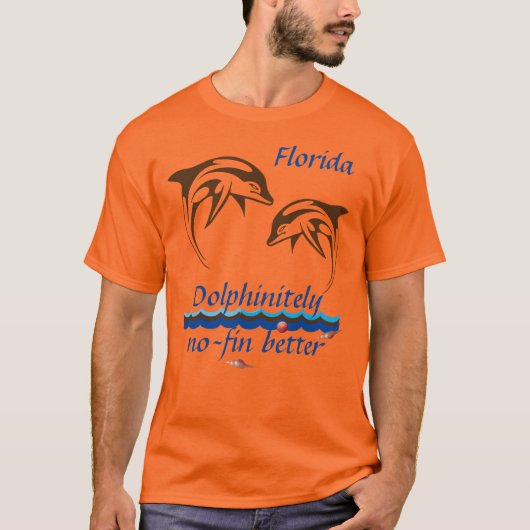Oranje Florida Dolphin T-shirt (Voorkant)