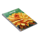 Oranje Flower Art Notitieboek Journal personaliser (Rechterzijde)