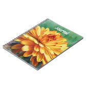 Oranje Flower Art Notitieboek Journal personaliser (Linkerzijde)