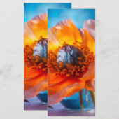 Oranje Flower Bladwijzer Menu (Voorkant / Achterkant)