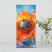 Oranje Flower Bladwijzer Menu (Staand voorkant)