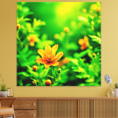 Oranje Flower Bokeh Sunny Canvas Afdruk (Insitu (Woonkamer))