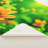 Oranje Flower Bokeh Sunny Sherpa Deken (3/4)