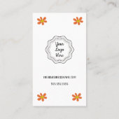 Oranje Flower Discount Kaart Kortingskaartje (Achterkant)