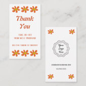 Oranje Flower Discount Kaart Kortingskaartje (Voorkant / Achterkant)