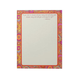 Oranje Flower Garden Life Quotes Notitieboek Notitieblok