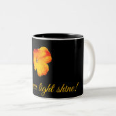 Oranje Flower Mok – gepersonaliseerde Coffee Cup G (Voorkant rechts)