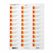 Oranje Flower Return-adreslabels Etiket (Full Sheet)