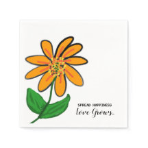 Oranje Flower Spread Happiness Paper