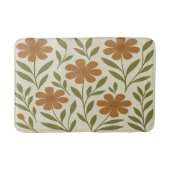 Oranje Flowers Bath Mat (Voorkant)